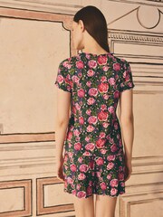 Cath Kidston Green Rose Jersey Viscose Frill Pyjamas Shorts Set - Image 2 of 8