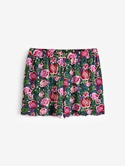 Cath Kidston Green Rose Jersey Viscose Frill Pyjamas Shorts Set - Image 7 of 8