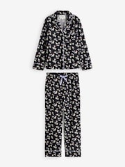 Cath Kidston Black Monsters 100% Cotton Poplin Button Through Pyjamas - Image 5 of 7