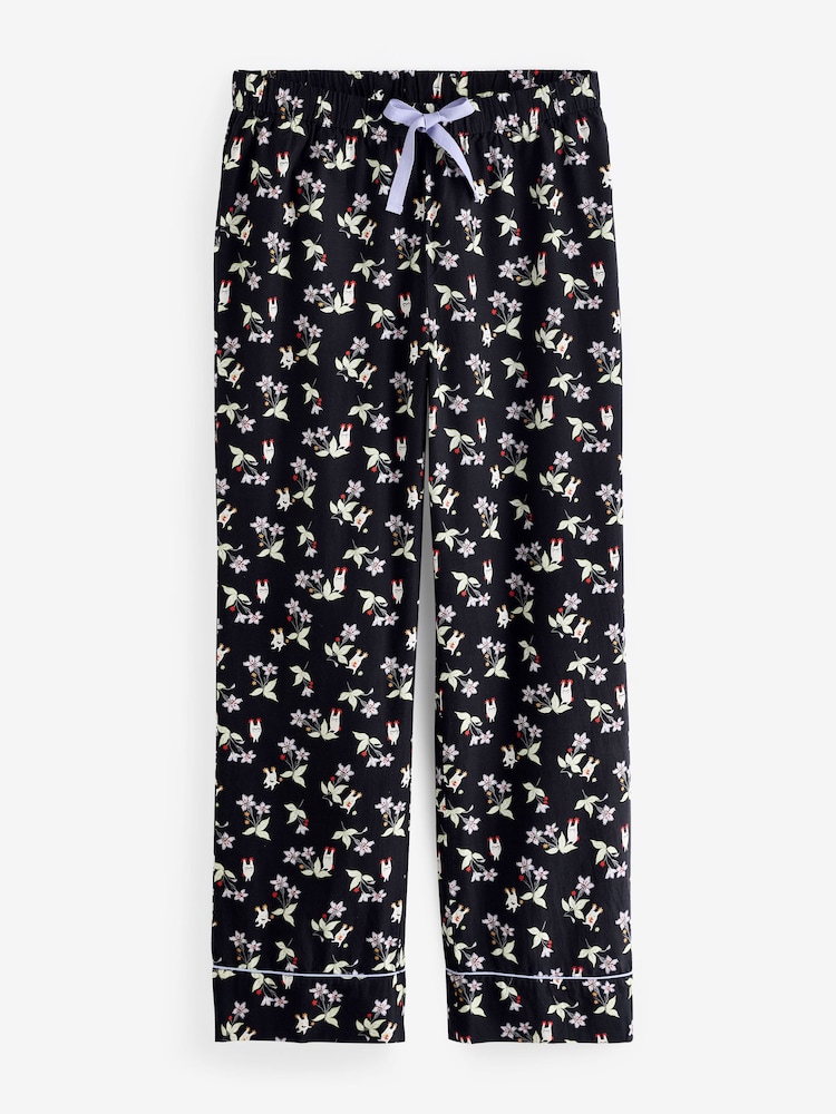 Cath Kidston Black Monsters 100% Cotton Poplin Button Through Pyjamas - Image 7 of 7