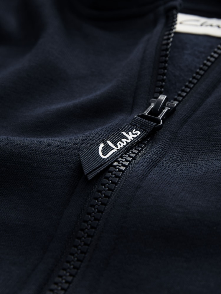 Marine - Clarks Sweat-Hoodie mit durchgehendem Reißverschluss - Image 3 of 4