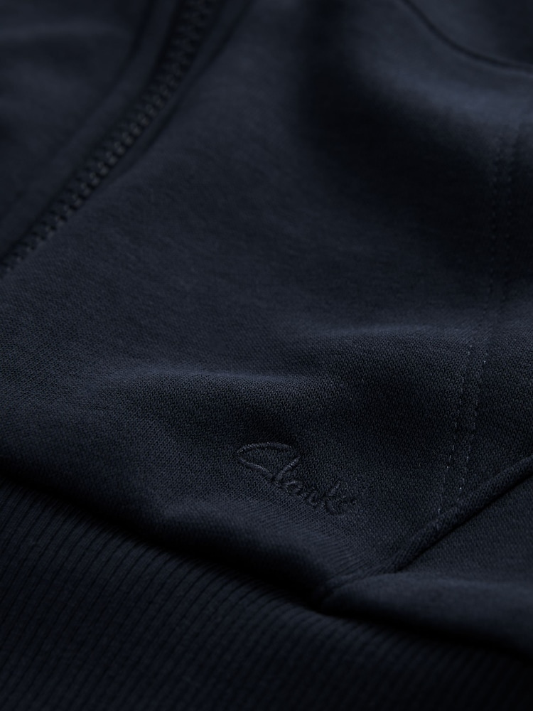 Marine - Clarks Sweat-Hoodie mit durchgehendem Reißverschluss - Image 4 of 4