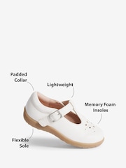 White Leather - First Walker T-Bar Touch fastening Shoes - Image 5 of 5