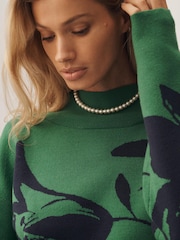 Anthropologie Forest Green Maeve Carys Mock-Neck Jumper - Image 3 of 3