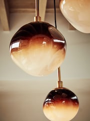French Connection Brass/Brown Cluster Light Jamavar Pendant Ceiling Light - Image 3 of 4