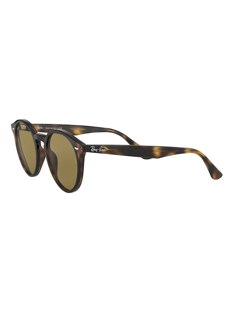 بني شكل صدفة السلحفاة - نظارة شمسية متوسطة الحجم مستديرة كلاسيكية من ‪Ray-ban®‬ - Image 10 of 12