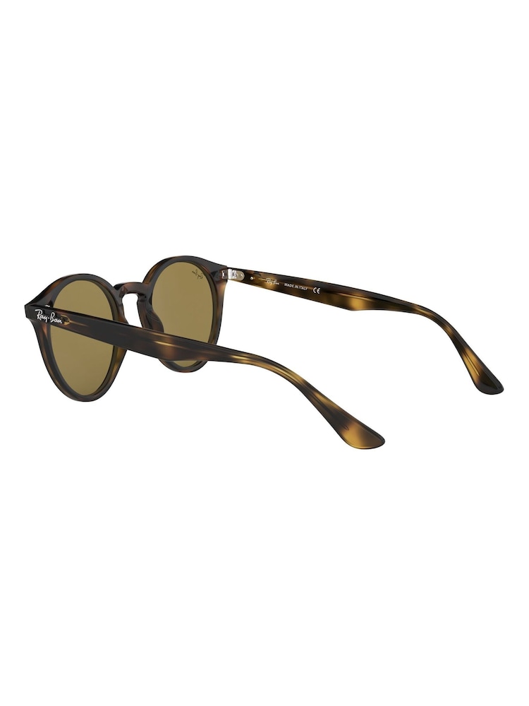 بني شكل صدفة السلحفاة - نظارة شمسية متوسطة الحجم مستديرة كلاسيكية من ‪Ray-ban®‬ - Image 11 of 12