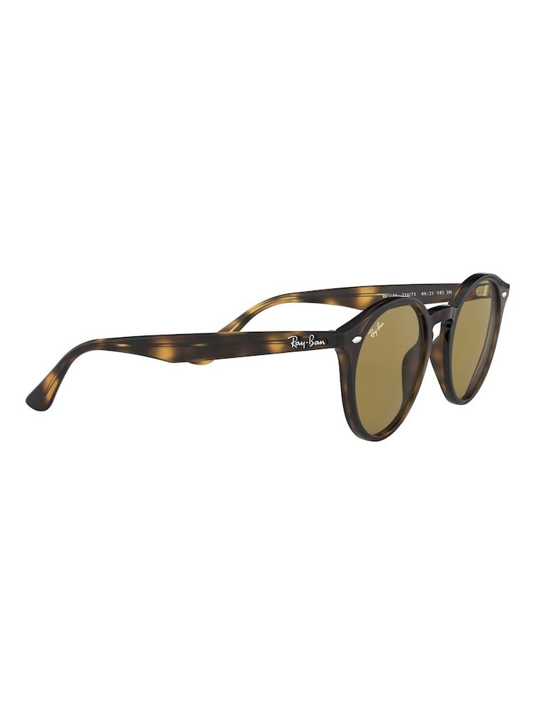 بني شكل صدفة السلحفاة - نظارة شمسية متوسطة الحجم مستديرة كلاسيكية من ‪Ray-ban®‬ - Image 5 of 12