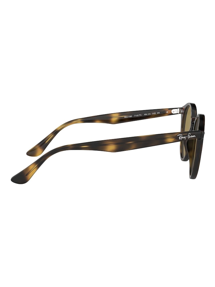 بني شكل صدفة السلحفاة - نظارة شمسية متوسطة الحجم مستديرة كلاسيكية من ‪Ray-ban®‬ - Image 6 of 12
