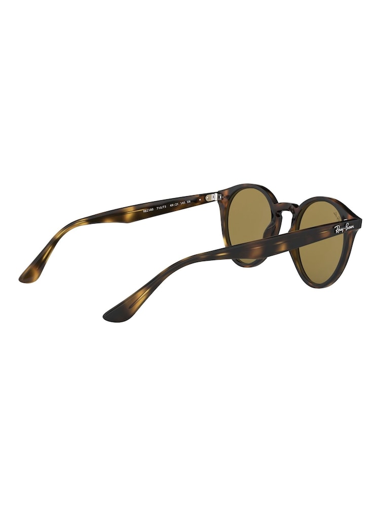 بني شكل صدفة السلحفاة - نظارة شمسية متوسطة الحجم مستديرة كلاسيكية من ‪Ray-ban®‬ - Image 7 of 12