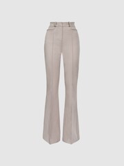 Reiss Neutral Dylan Flared High Rise Trousers - Image 2 of 5