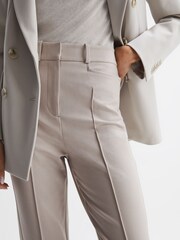 Reiss Neutral Dylan Flared High Rise Trousers - Image 4 of 5