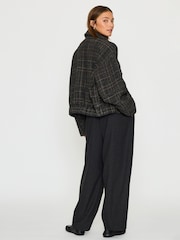 Anthropologie Brown Textured Boucle Bomber Jacket - Image 4 of 5