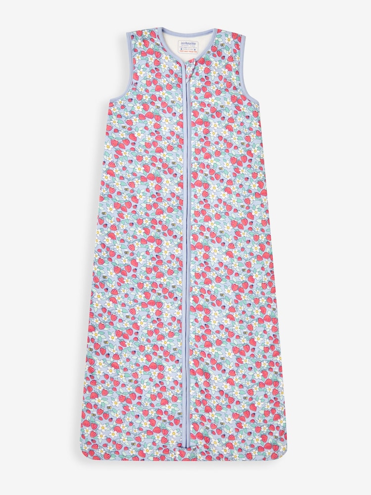 JoJo Maman Bébé Blue Strawberry 2.5 Tog Toddler Sleeping Bag - Image 1 of 3