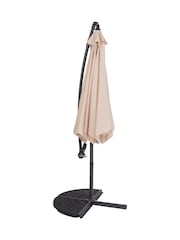 Charles Bentley Beige Cream 3m Hanging Banana Cantilever Garden Umbrella - Image 4 of 6