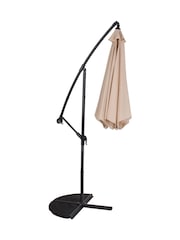 Charles Bentley Beige Cream 3m Hanging Banana Cantilever Garden Umbrella - Image 5 of 6