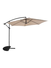 Charles Bentley Beige Cream 3m Hanging Banana Cantilever Garden Umbrella - Image 6 of 6