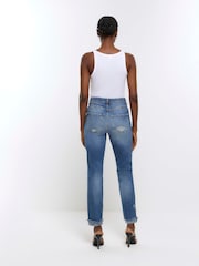 River Island Blue High Rise Bum Sculpt Mom Jeans - Image 2 of 5
