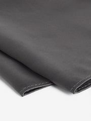 Charcoal Grey Satin Tie And Pocket Square Set - Image 5 of 5