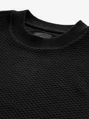 Black Crew Sweatshirt Premium Texture Crew Sweatshirt - Image 7 of 8