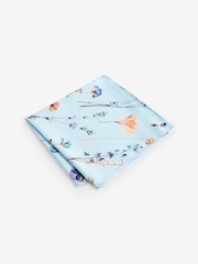 Light Blue Pressed Flower Tie, Pocket Square And Pin Set - Image 2 of 5