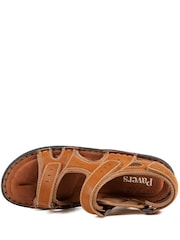 Pavers Tan Leather Dual Fit Sandals - Image 4 of 5