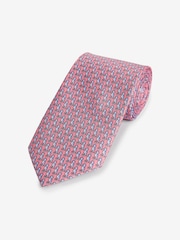 Pink Seahorse Pattern Tie - Image 1 of 3
