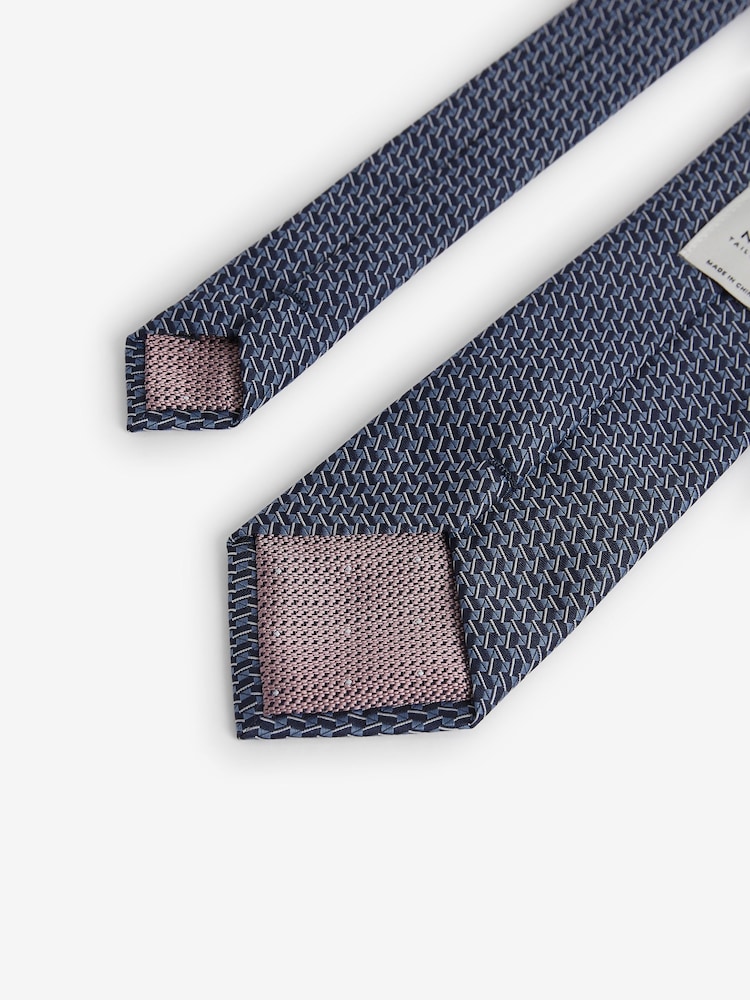 Blå/marinblå - Mönster Slips - Bild 3 av 3 Blå/marinblå - Mönster Slips - Bild 3 av 3