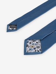 Cobalt Blue Slim Twill Tie - Image 3 of 3
