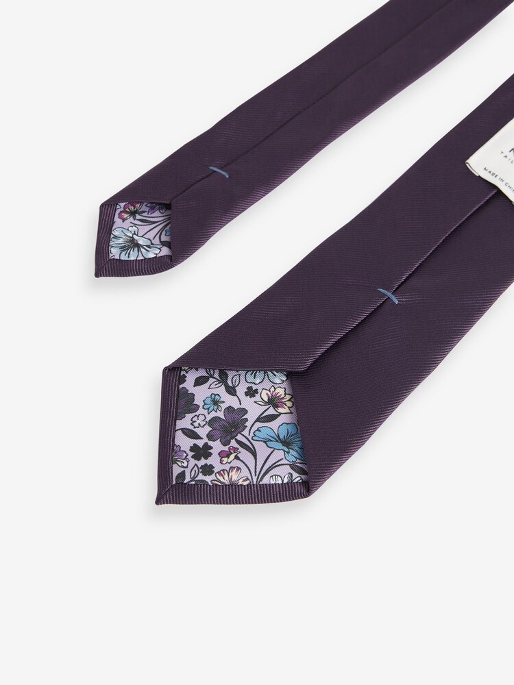 Purple Slim Twill Tie - Image 2 of 3