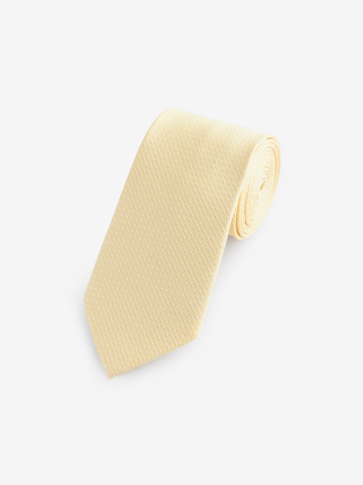 Lemon Yellow Textured Tie - Image 1 of 3