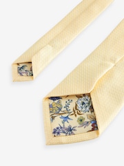 Lemon Yellow Textured Tie - Image 3 of 3