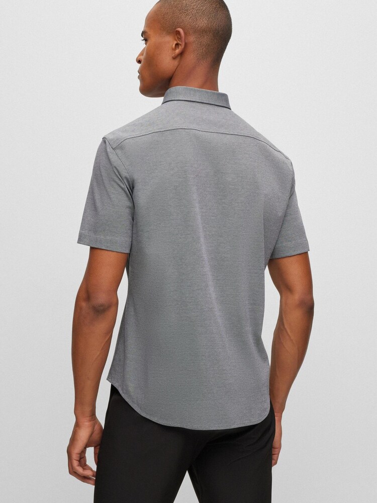 BOSS Light Grey Biadia Short Sleeve Logo Shirt - Image 2 of 6