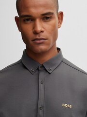 BOSS Light Grey Biadia Short Sleeve Logo Shirt - Image 5 of 6