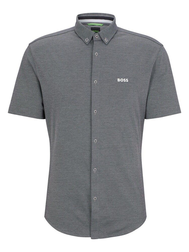 BOSS Light Grey Biadia Short Sleeve Logo Shirt - Image 6 of 6