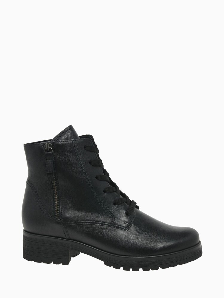 Gabor Zane Black Leather Fashion Ankle Boots - Image 1 of 4 Gabor Zane Black Leather Fashion Ankle Boots - Image 1 of 4