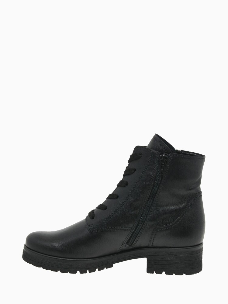 Gabor Zane Black Leather Fashion Ankle Boots - Image 2 of 4 Gabor Zane Black Leather Fashion Ankle Boots - Image 2 of 4
