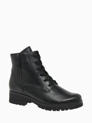Gabor Zane Black Leather Fashion Ankle Boots - Image 3 of 4