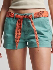 Superdry Light Green Chino Hot Shorts - Image 1 of 7