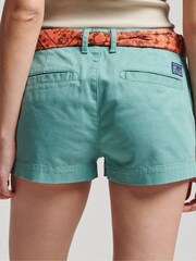 Superdry Light Green Chino Hot Shorts - Image 2 of 7