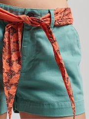 Superdry Light Green Chino Hot Shorts - Image 6 of 7