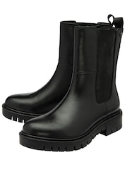 Botas de Lotus curto em couro de lótus - Imagem 2 de 4