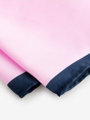 Navy Blue Flamingo/Pink Tie And Pocket Square Set - Image 5 of 5