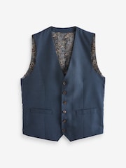 Skopes Blue Fallon Wool Blend Tailored Fit Suit Waistcoat - Image 3 of 4
