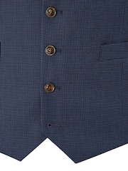 Skopes Blue Fallon Wool Blend Tailored Fit Suit Waistcoat - Image 4 of 4