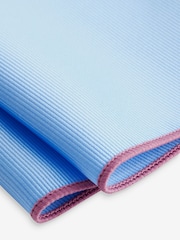 Pink Floral/Blue Slim Tie And Pocket Square Set - Image 5 of 5