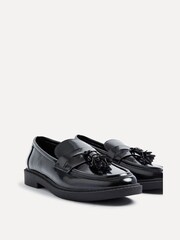 Linzi Black High Shine Rosalie High Shine Penny Loafers - Image 6 of 7