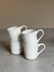 Dutch Rose Set of 4 White Mugs - Image 1 of 1