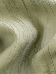 Sage Green Gathered Short Sleeve Textured Boxy T-Shirt - Image 6 of 6