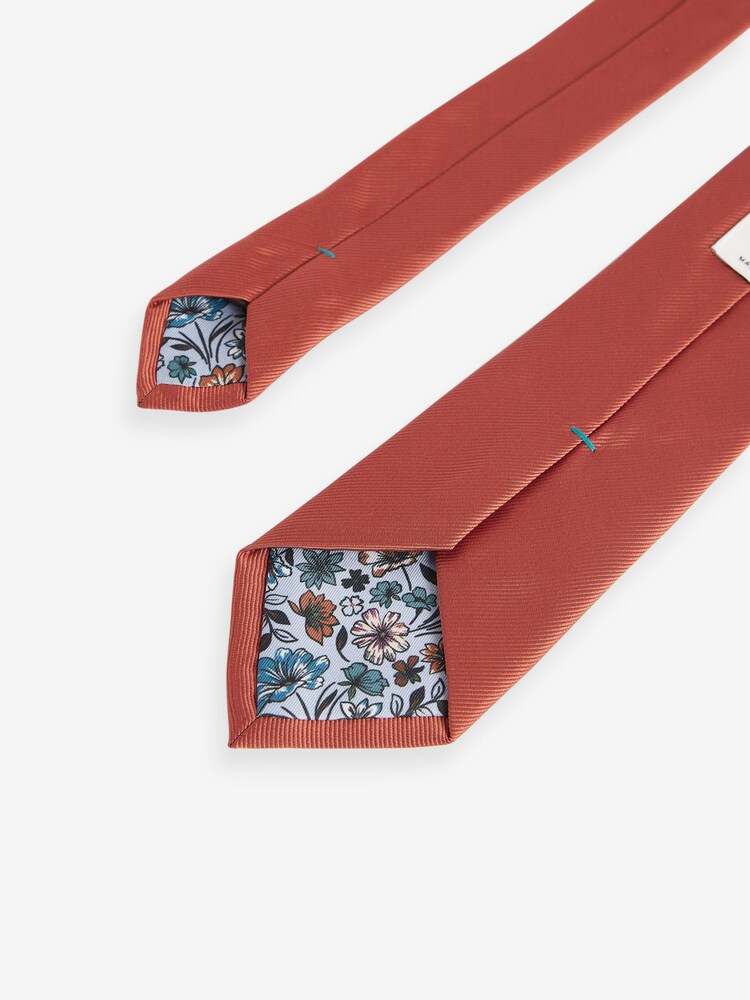 Orange Slim Twill Tie - Image 3 of 3